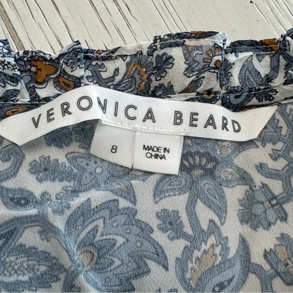 Veronica Beard Blue Floral Long Sleeve Dress - Picture 10 of 12